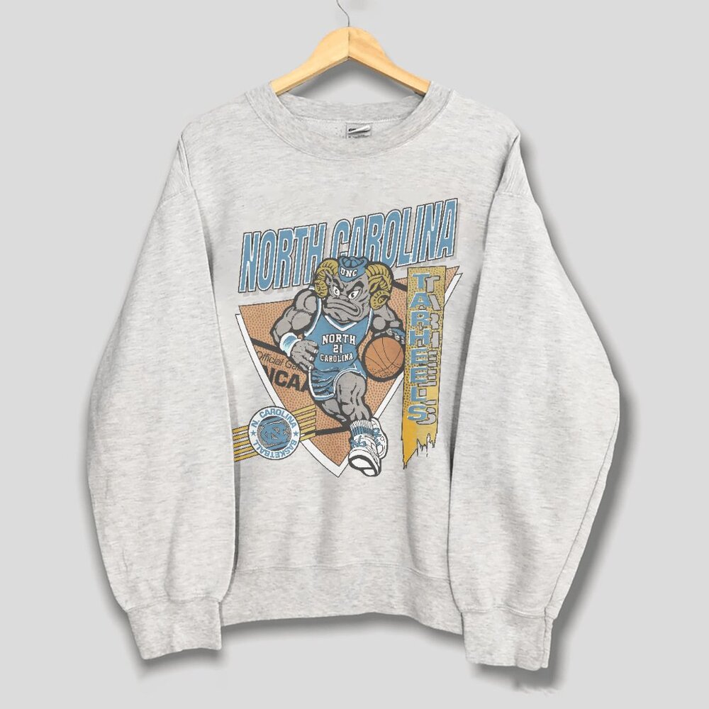 90s North Carolina Tar Heels Basketball Sweatshirt, University of North Carolina